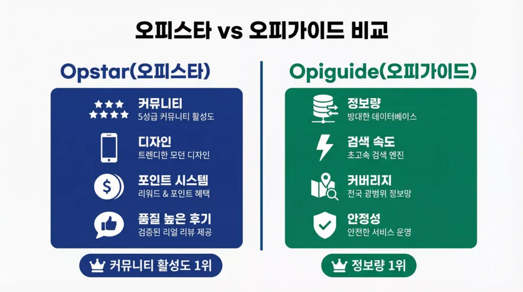 오피스타 vs 오피가이드 비교