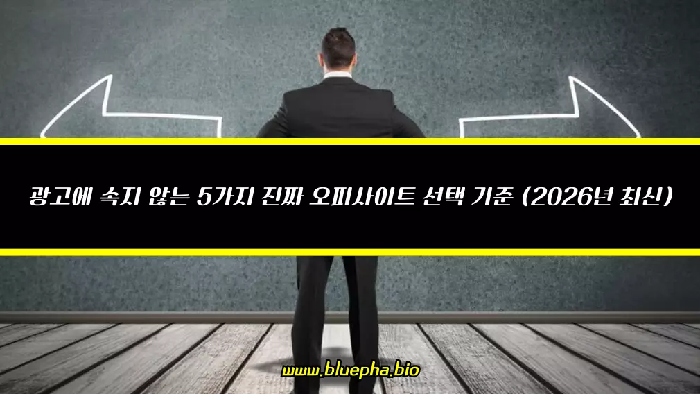 광고에 속지 않는 5가지 진짜 오피사이트 선택 기준 (2026년 최신)